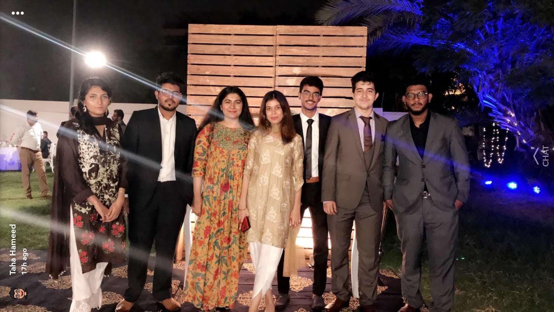 Ammar Shah with friends at sisters reception