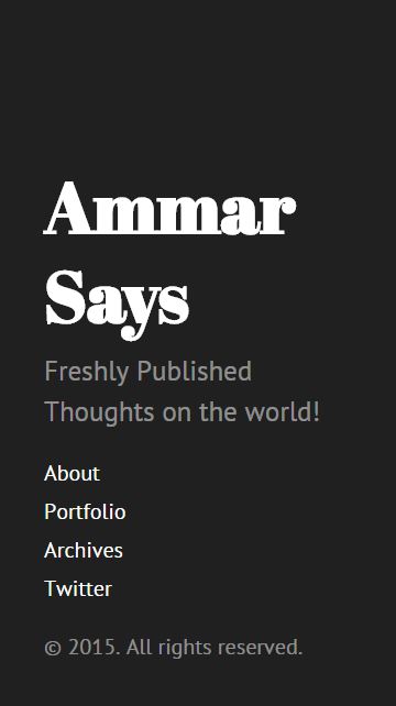 Ammar Says Homepage